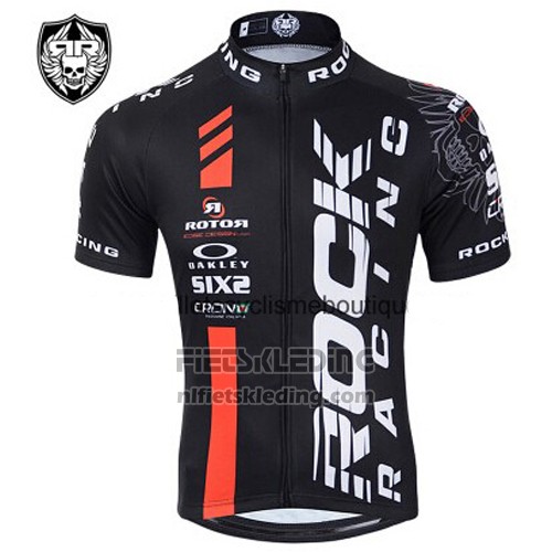 2015 Fietskleding Rock Racing Zwart en Rood Korte Mouwen en Koersbroek
